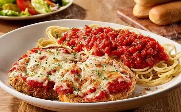 Enjoy the Eggplant Parmigiana for lunch at Olive Garden. - Olive Garden Menu 2025